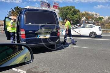 Accidente en la GC-1 a la altura de Marpequeña (Foto TA)